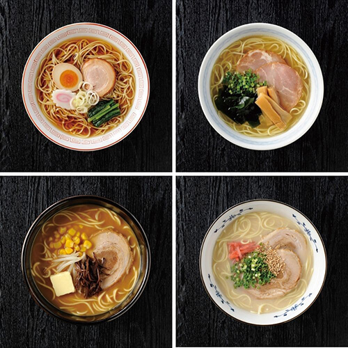 福山製麺所「旨麺」醤油・塩・味噌・豚骨 各80g×2食